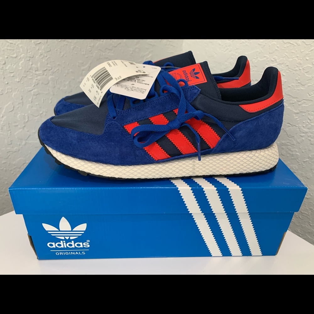 *NEW* Adidas Forest Grove ‘Blue Red’ - Picture 1 of 4